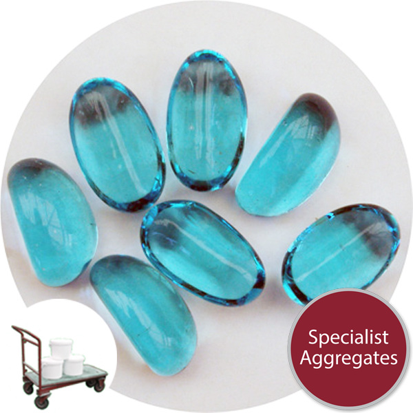 Glass Stones - Turquoise Blue - Click & Collect